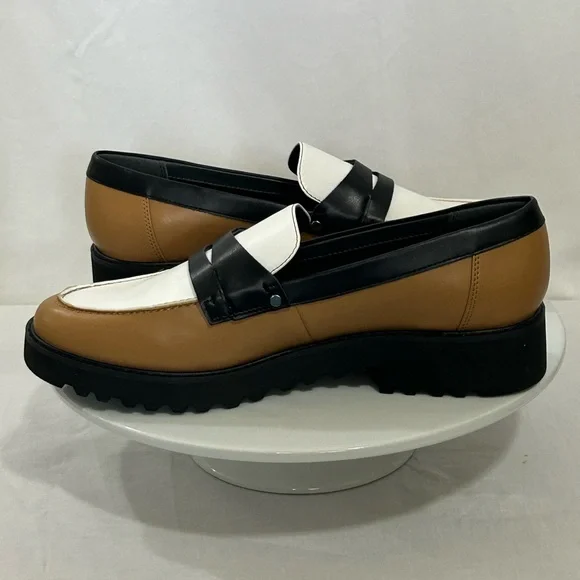 Franco Sarto - Women’s Loafers in Black, White, and Tan - Picture 7 of 15